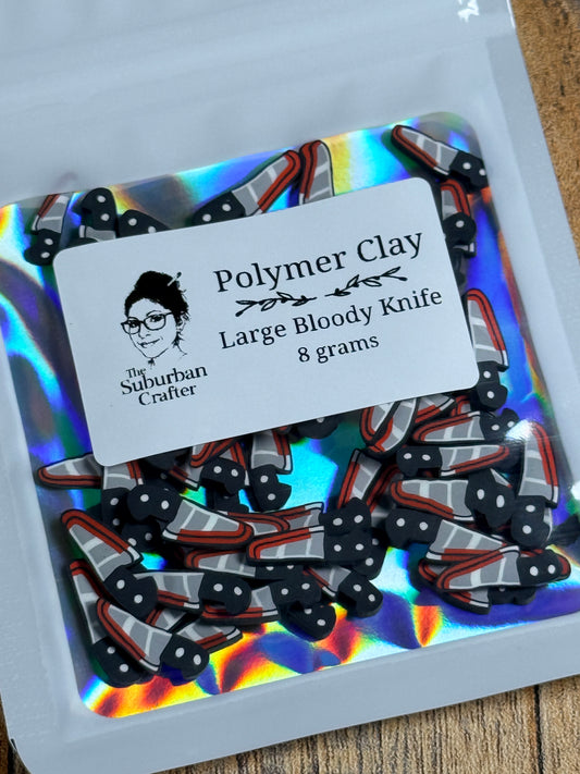 Polymer Clay Large Bloody Knife