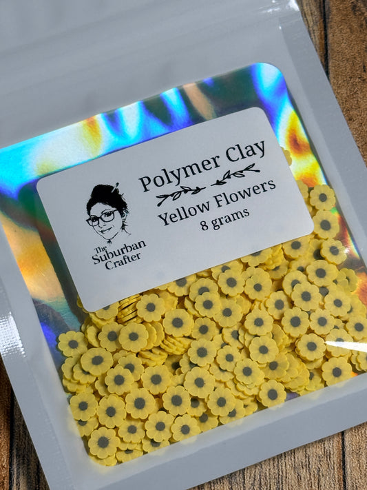 Polymer Clay Yellow Flowers