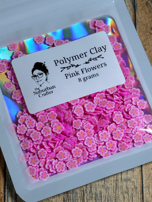 Polymer Clay Pink Flowers