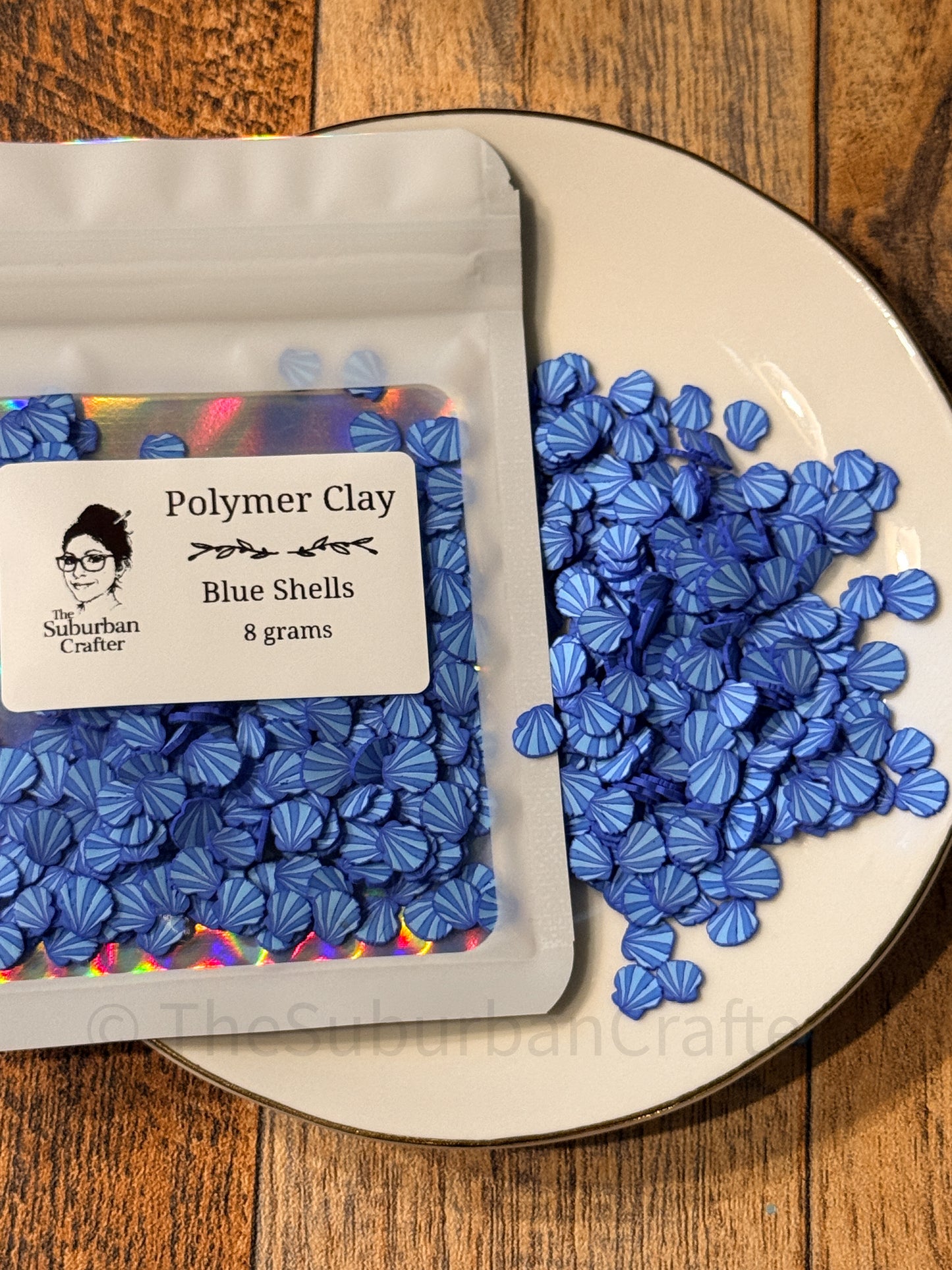 Polymer Clay Blue Shells