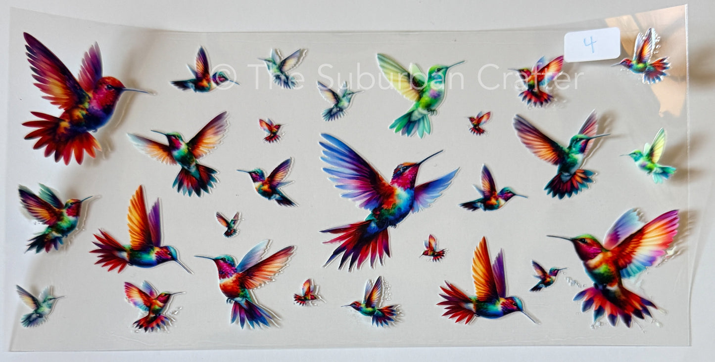 UV DTF Hummingbirds