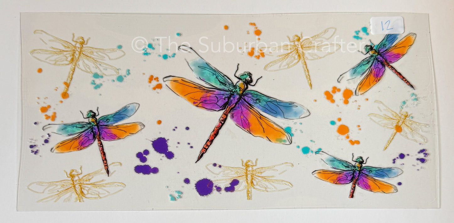 UV DTF Dragonflies