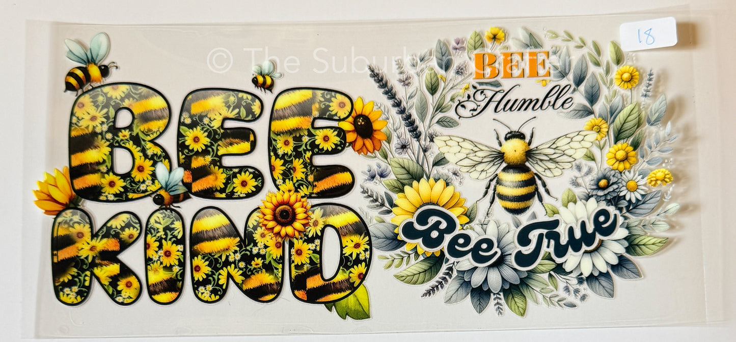 UV DTF Bee kind