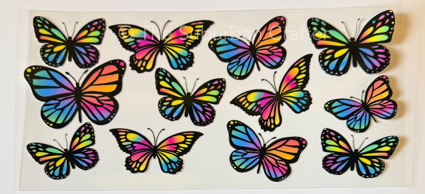 UV DTF Colorful butterflies