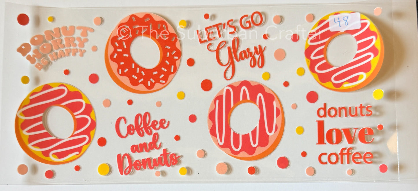 UV DTF Coffee and donuts