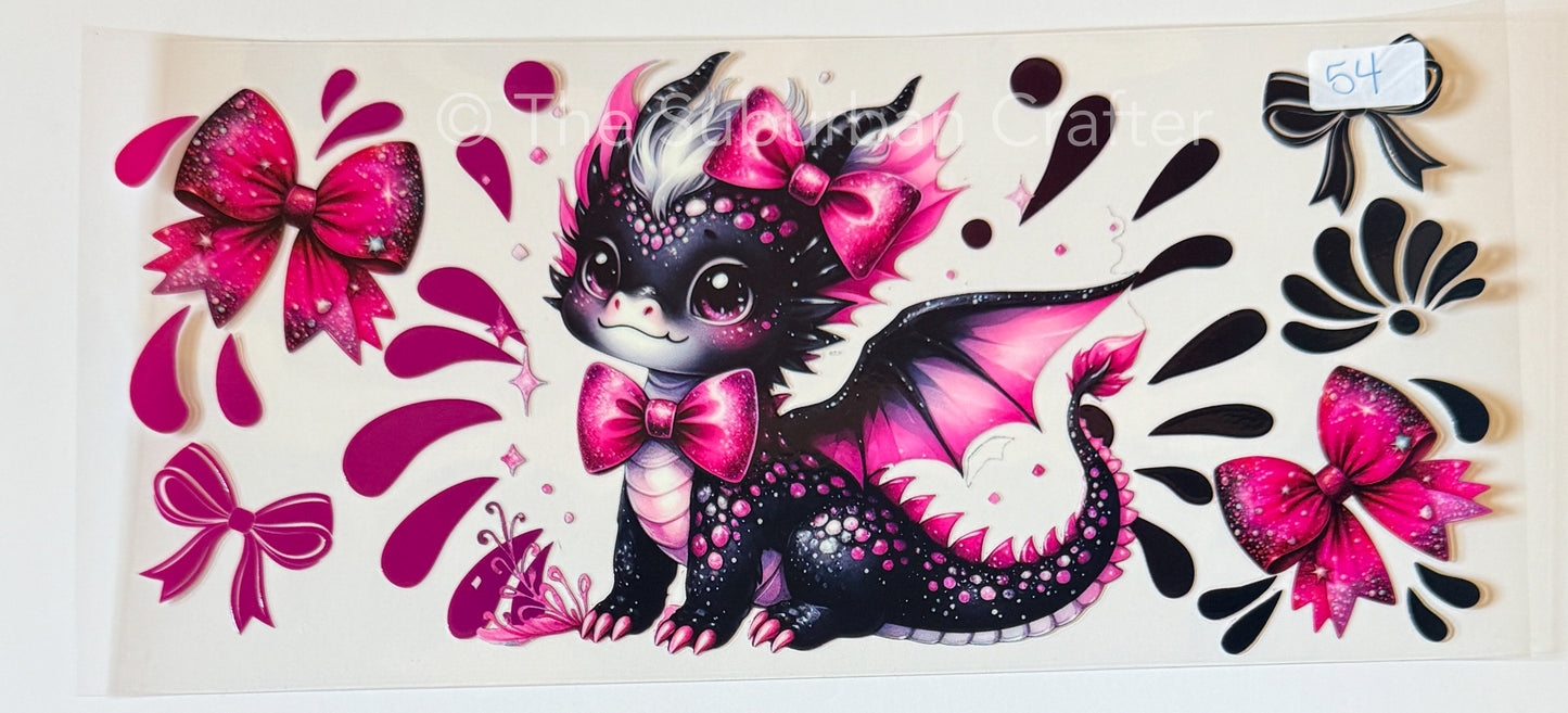 UV DTF Dragon pink