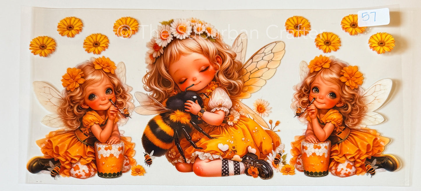 UV DTF Fairy and bees