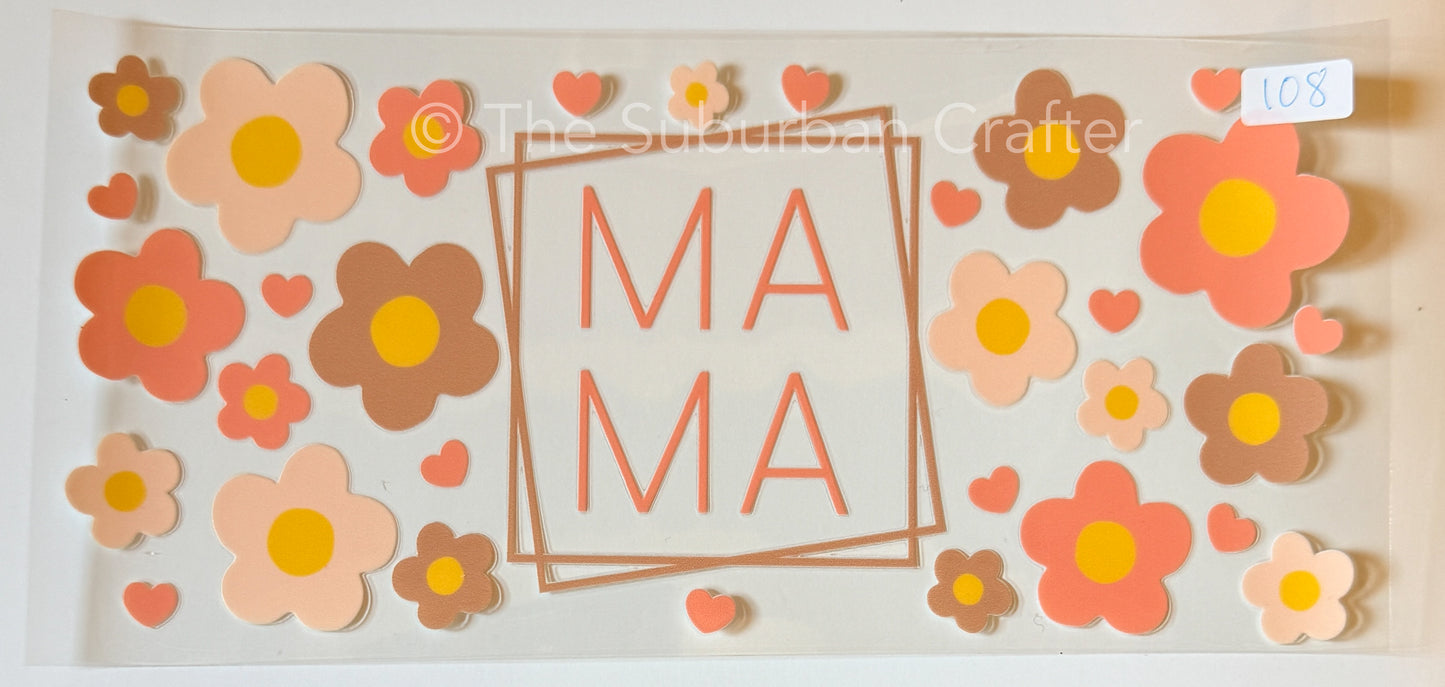 UV DTF Floral mama