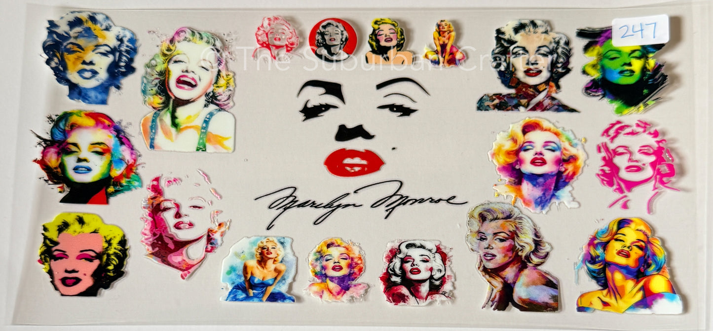 UV DTF Faces of Marilyn