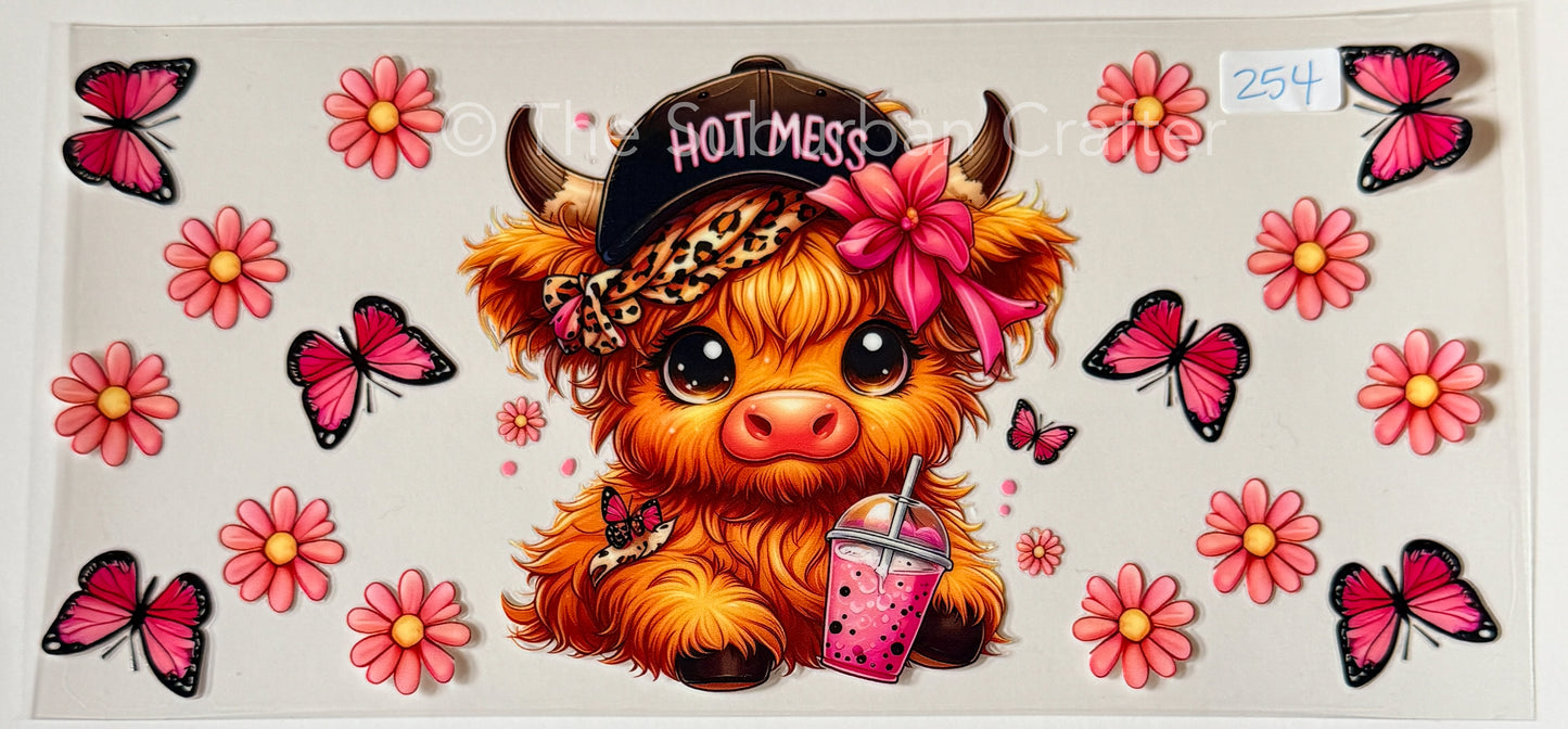 UV DTF Cow hot mess