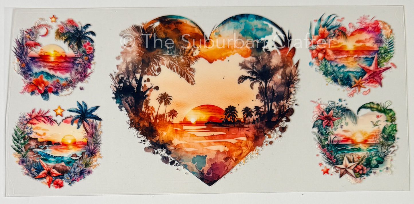 UV DTF Tropical sunset 2