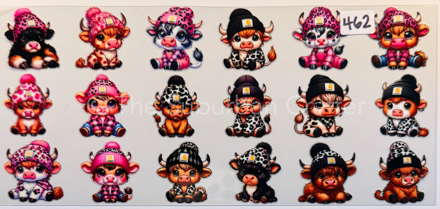 UV DTF Tiny cows