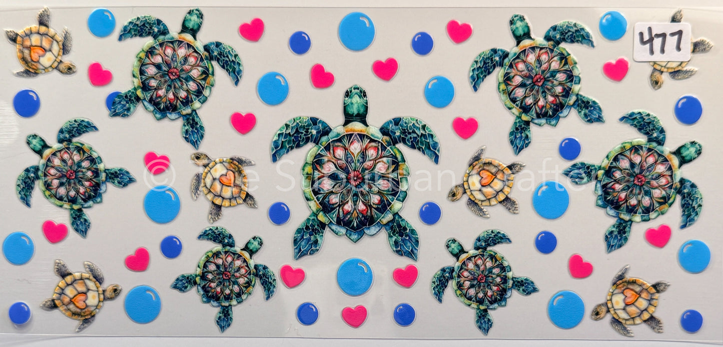 UV DTF Sea turtles