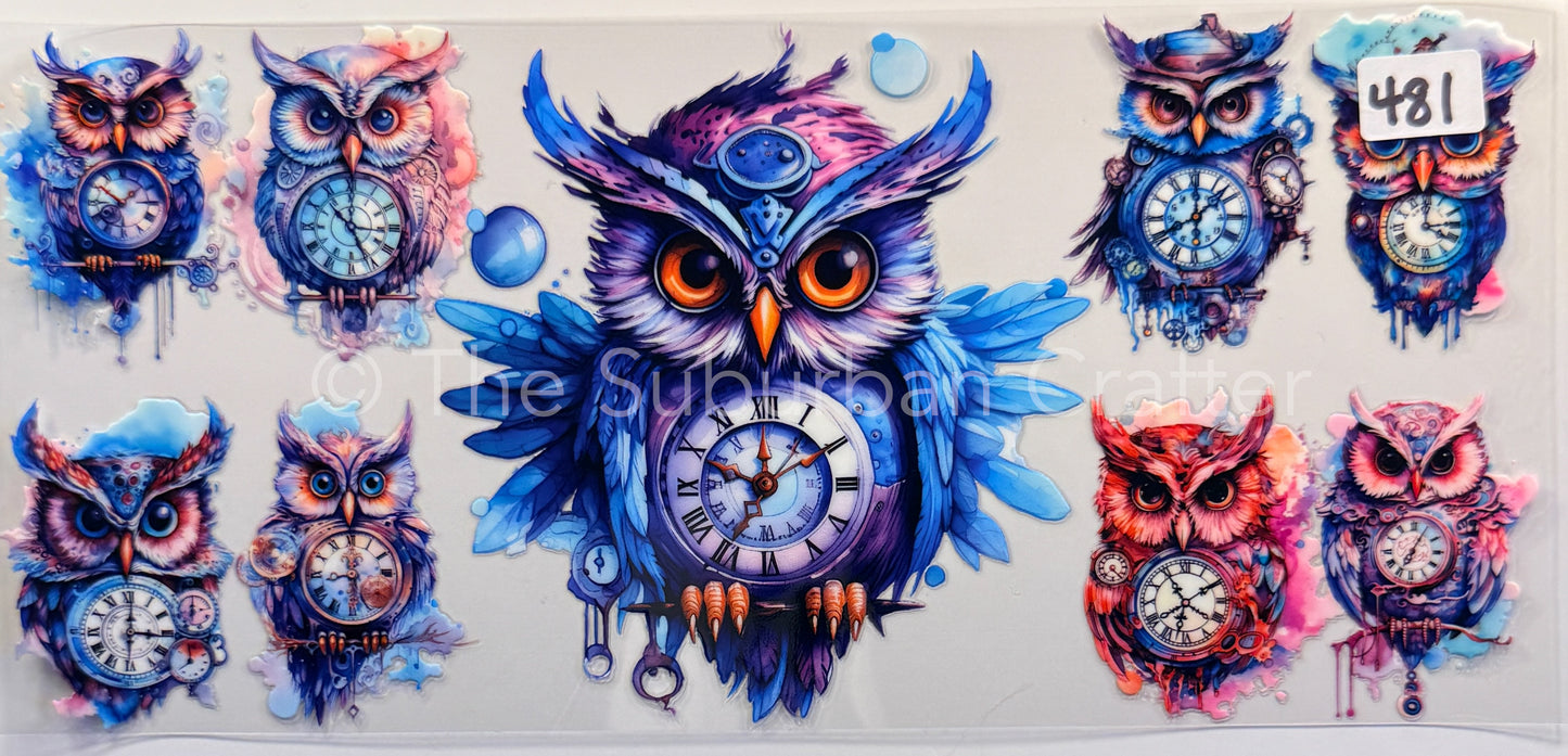 UV DTF Owl clock 1