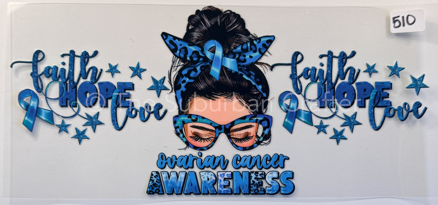 UV DTF Ovarian cancer awarenes