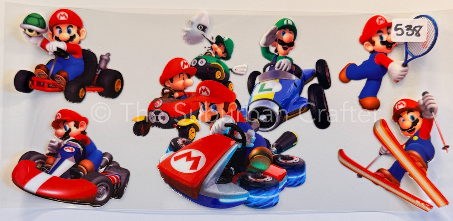 UV DTF Mario racer