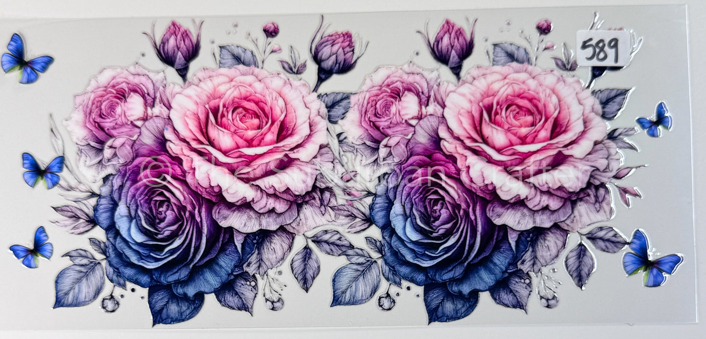 UV DTF Dramatic roses