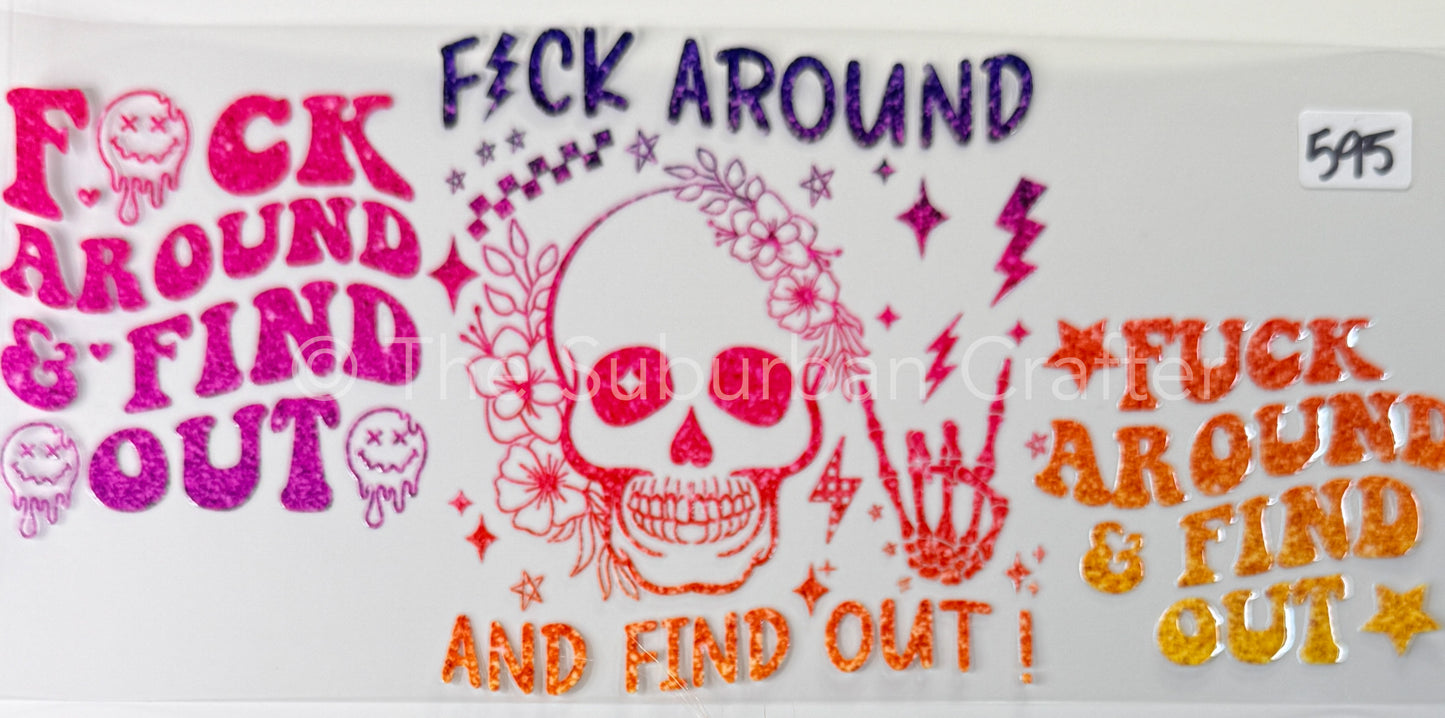 UV DTF FAFO glitter