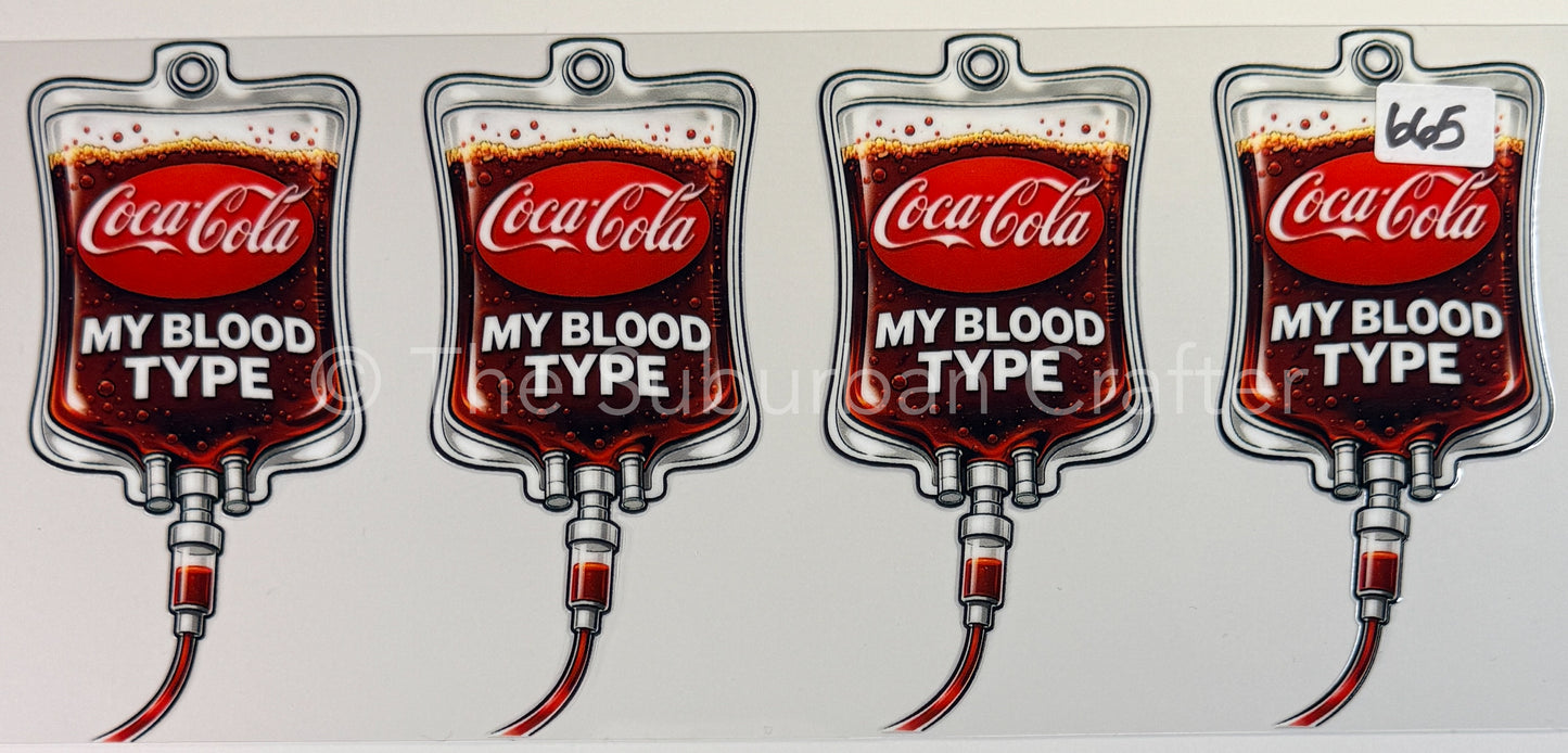 UV DTF Blood type coke