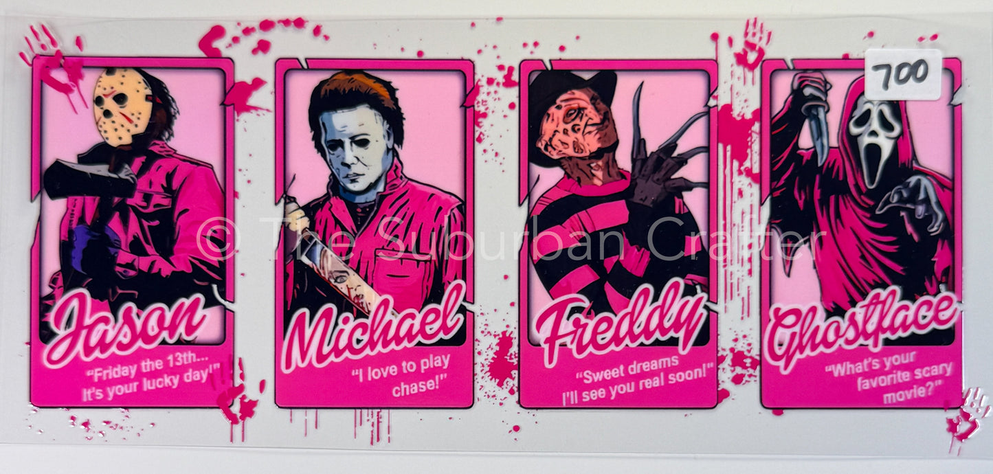 UV DTF Ghostface and boys in pink