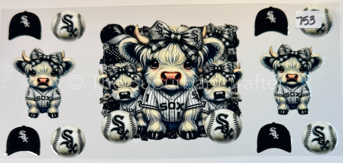 UV DTF Cows White Sox