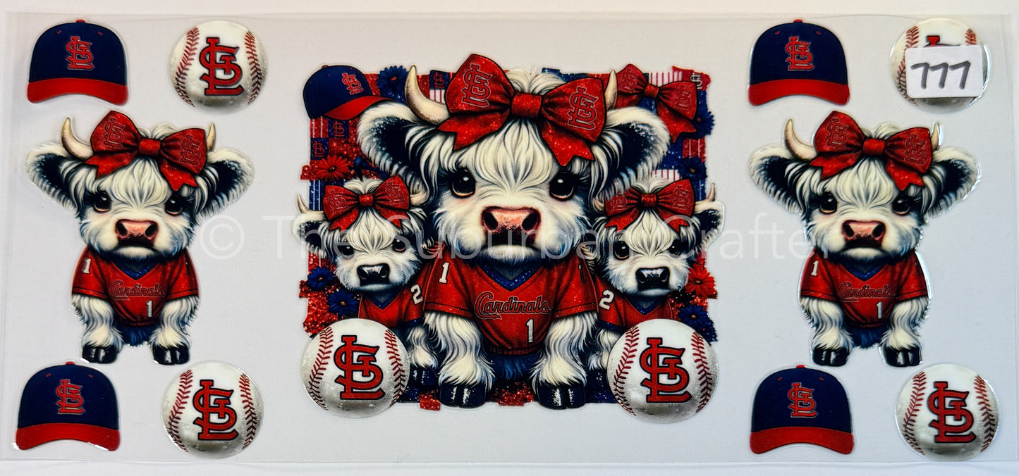 UV DTF Cows Cardinals