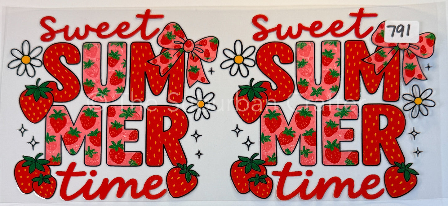 UV DTF Sweet summer time strawberries