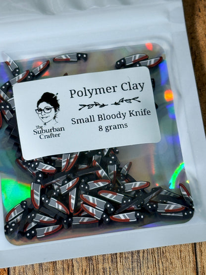 Polymer Clay Small Bloody Knife