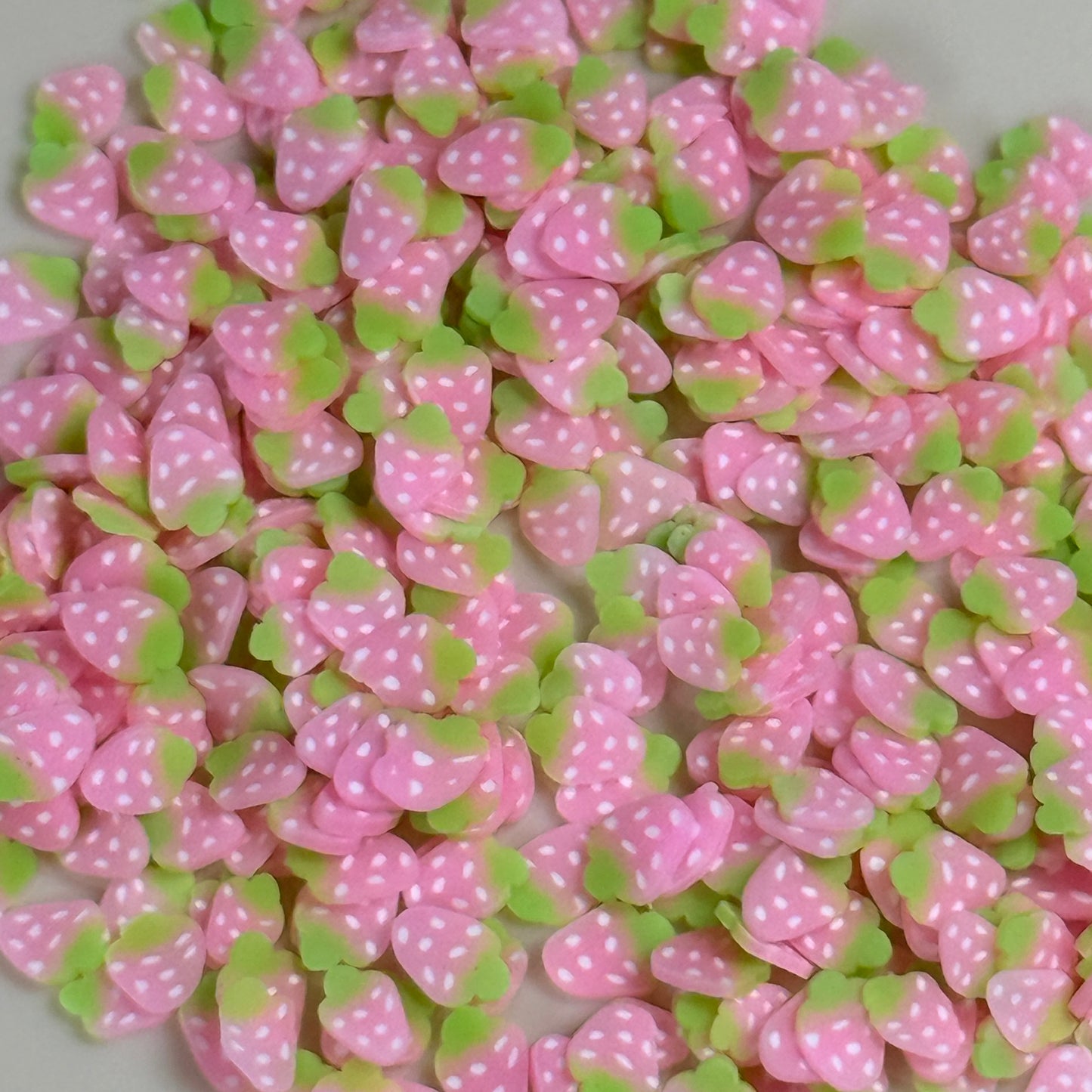 Polymer Clay Strawberries Pink