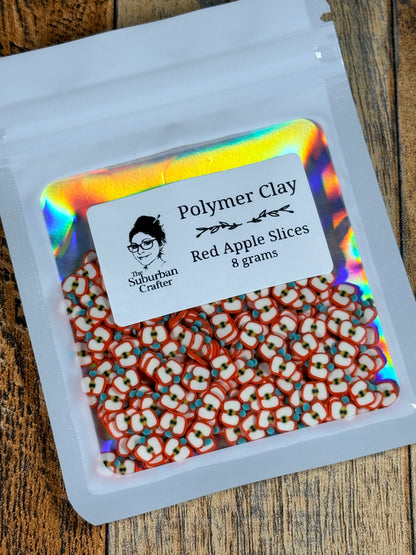 Polymer Clay Red Apple Slices