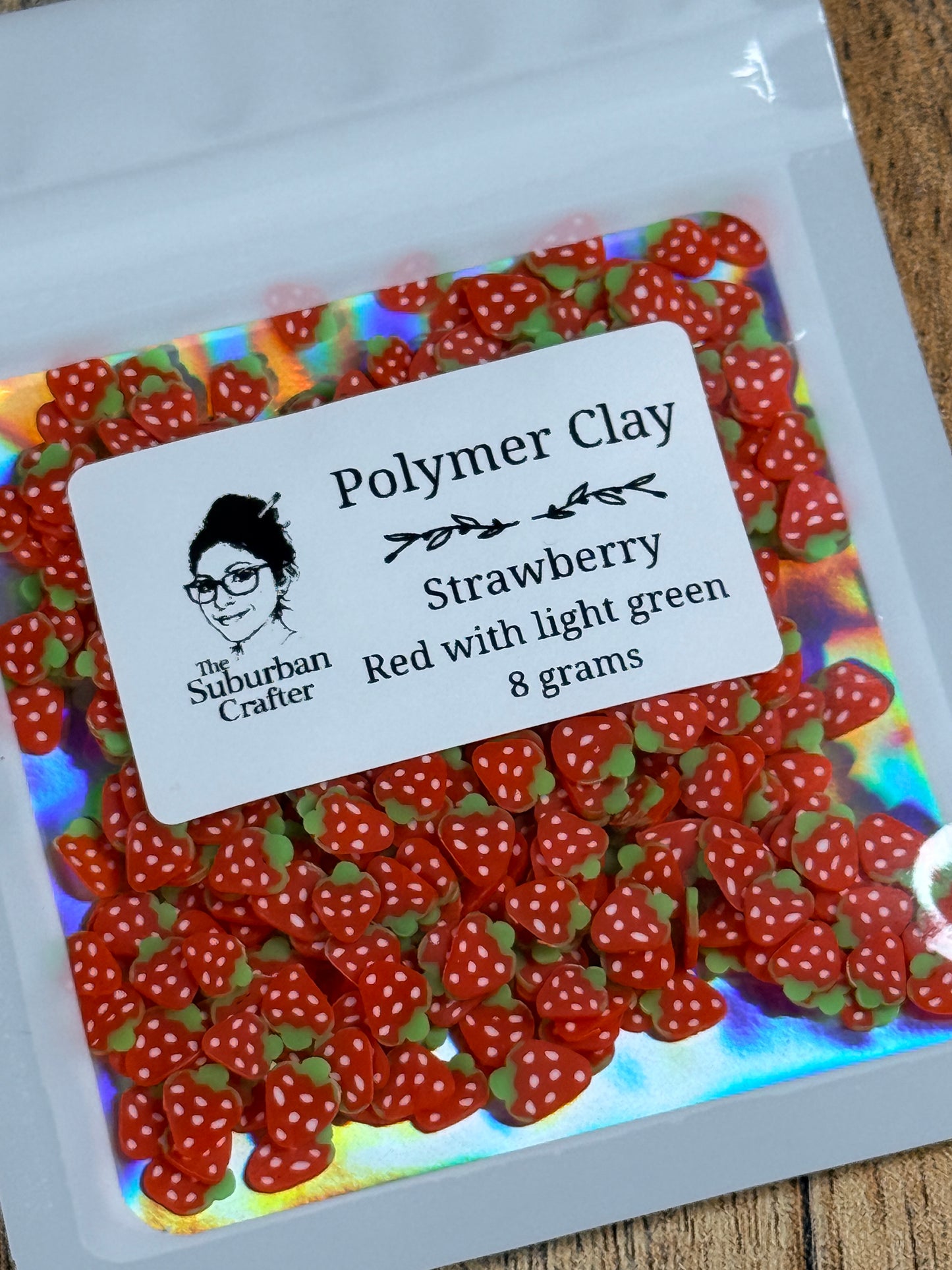 Polymer Clay Strawberries with dark green