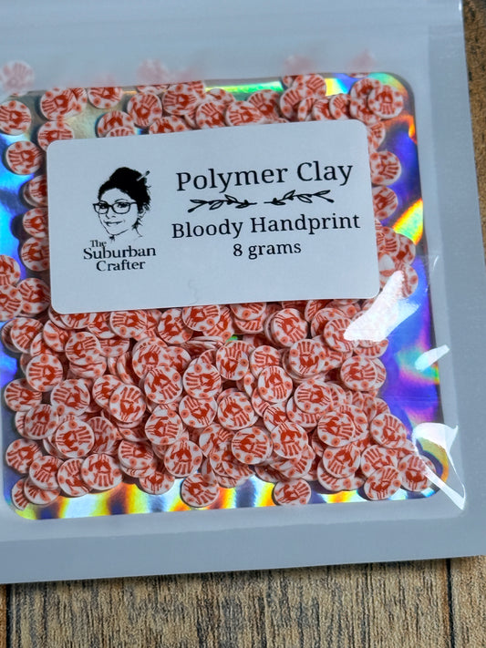 Polymer Clay Bloody Handprint