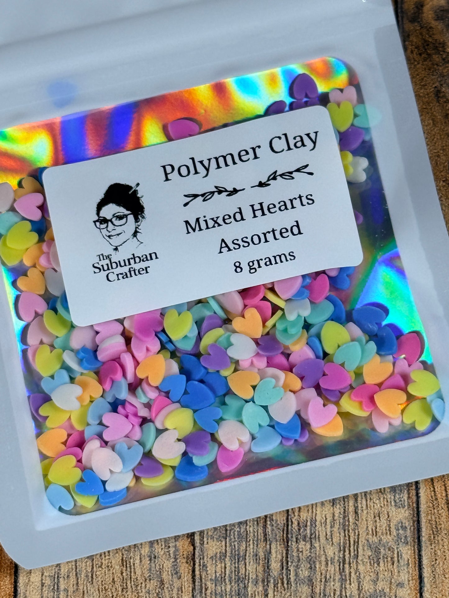 Polymer Clay Mixed Hearts Assorted