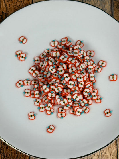 Polymer Clay Red Apple Slices