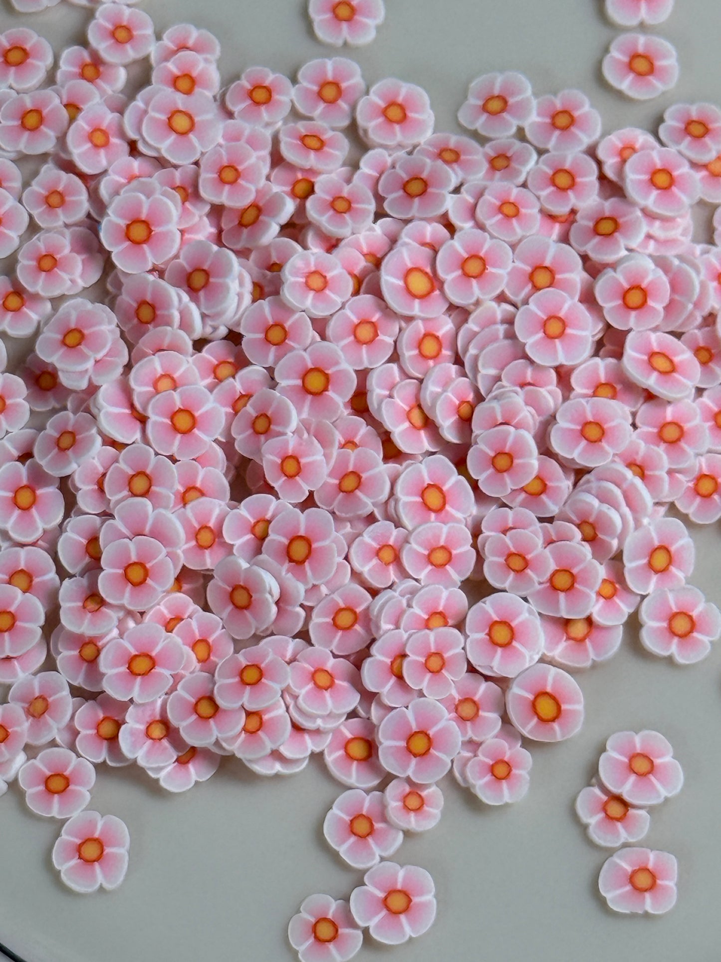 Polymer Clay White Flowers
