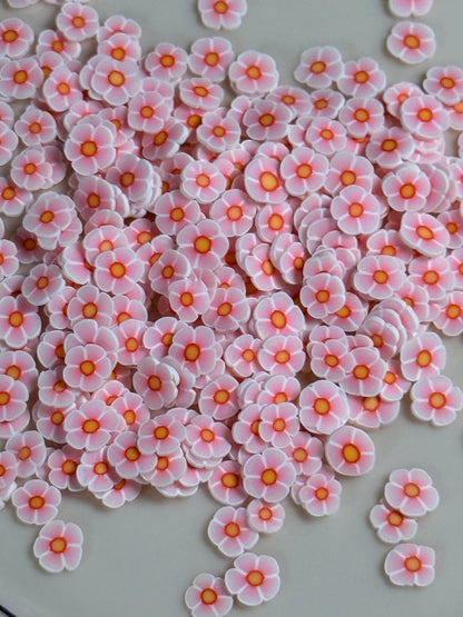 Polymer Clay White Flowers
