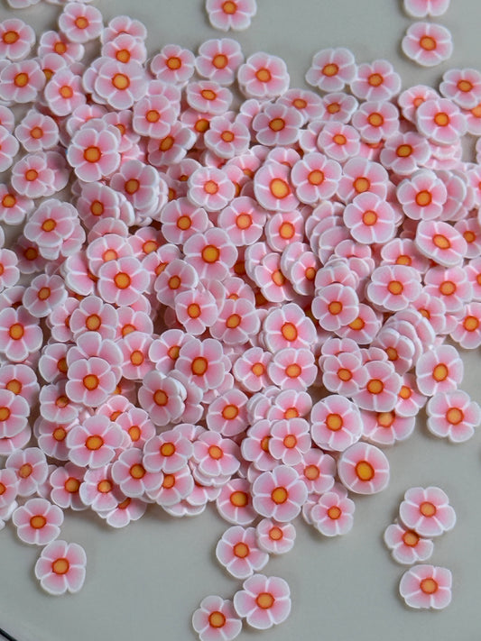 Polymer Clay White Flowers