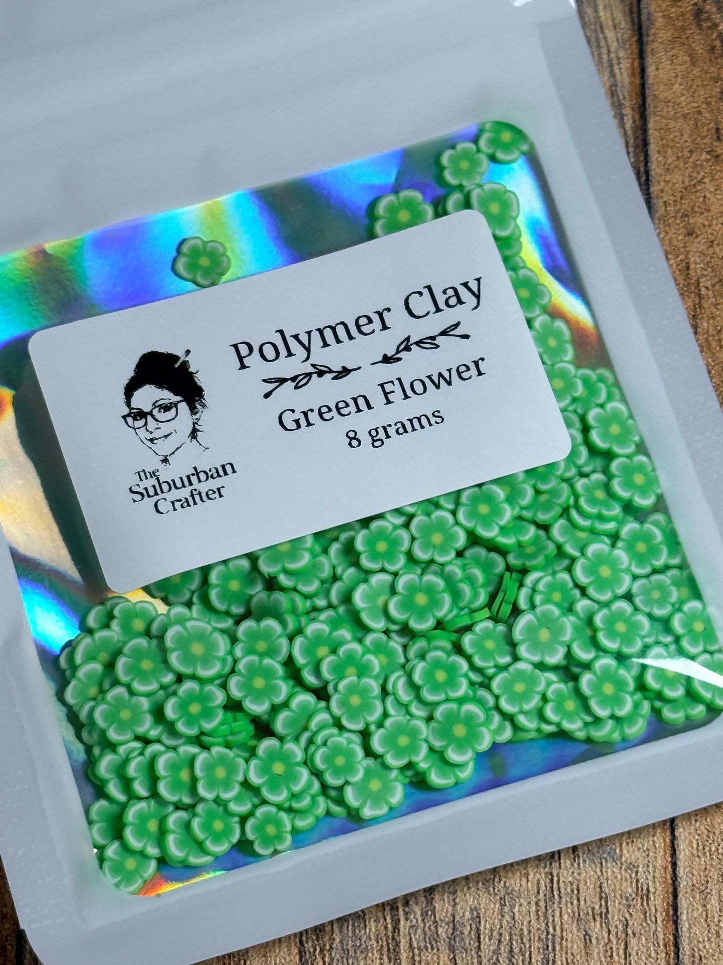 Polymer Clay Green Flowers