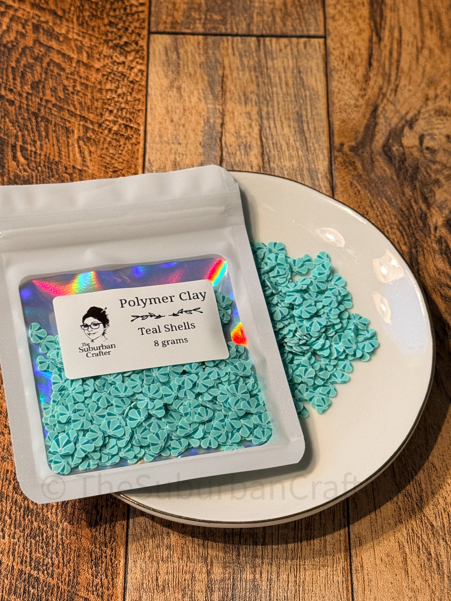Polymer Clay Teal Shells