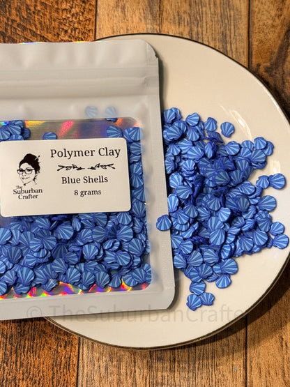 Polymer Clay Blue Shells