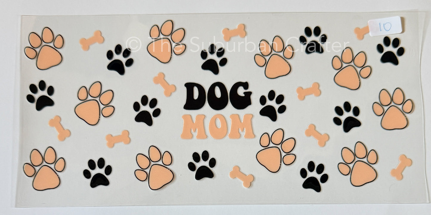 UV DTF Dog mom prints