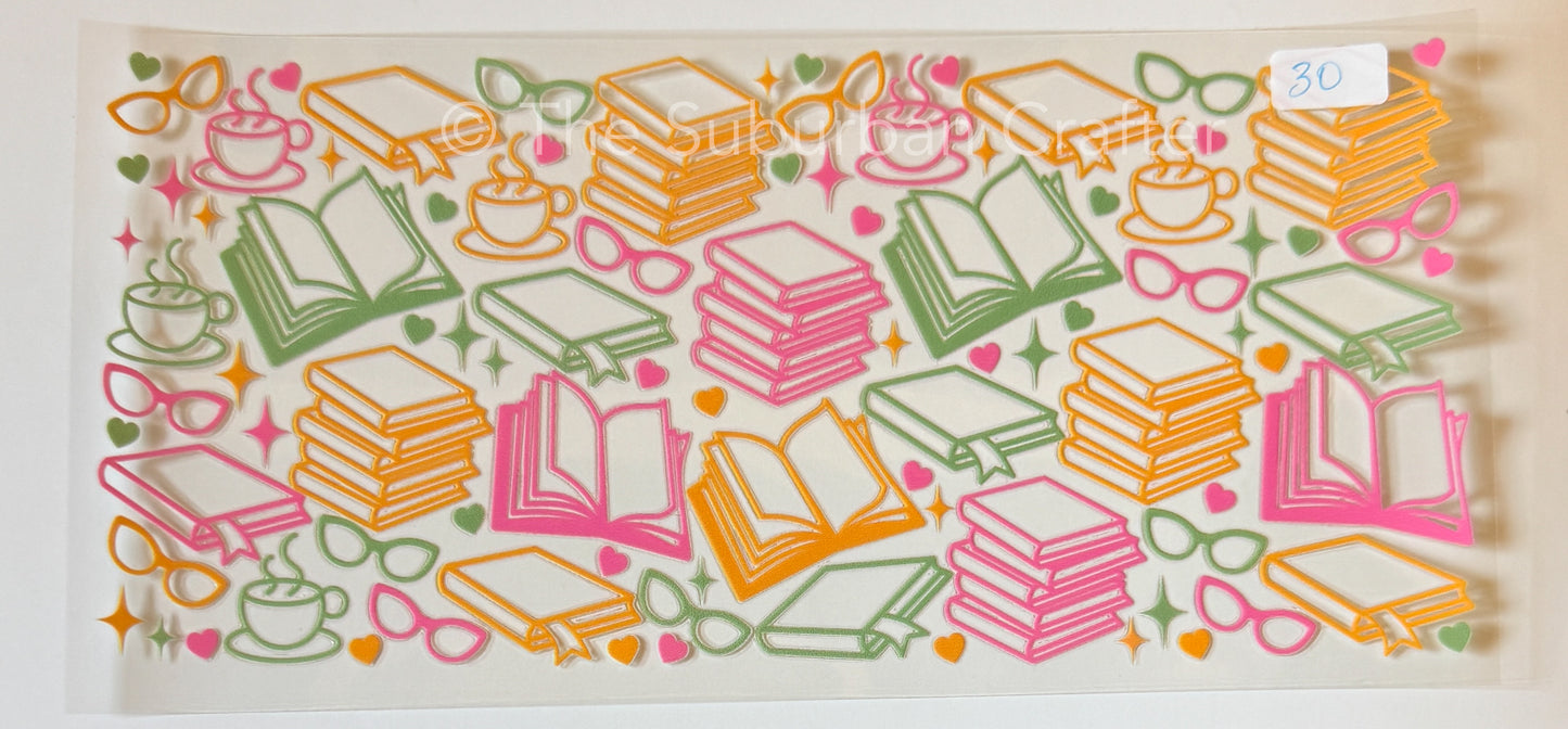 UV DTF Colorful books