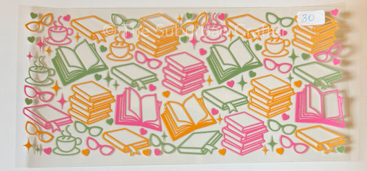 UV DTF Colorful books