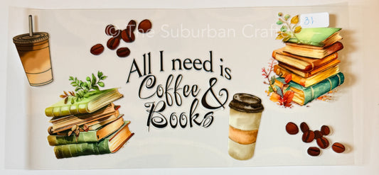 UV DTF Coffee and books