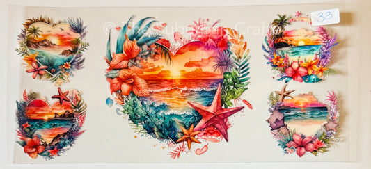 UV DTF Tropical sunset