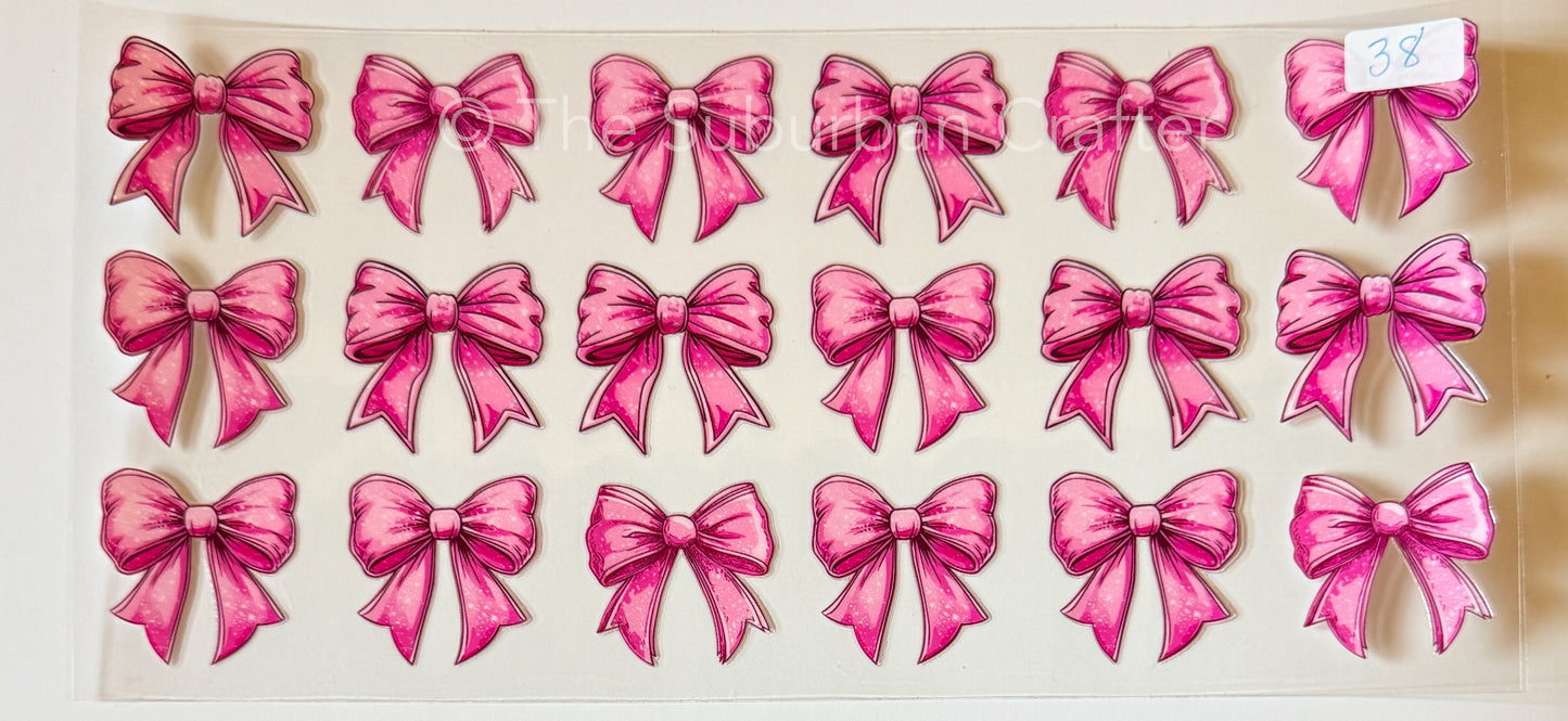 UV DTF Pink bows