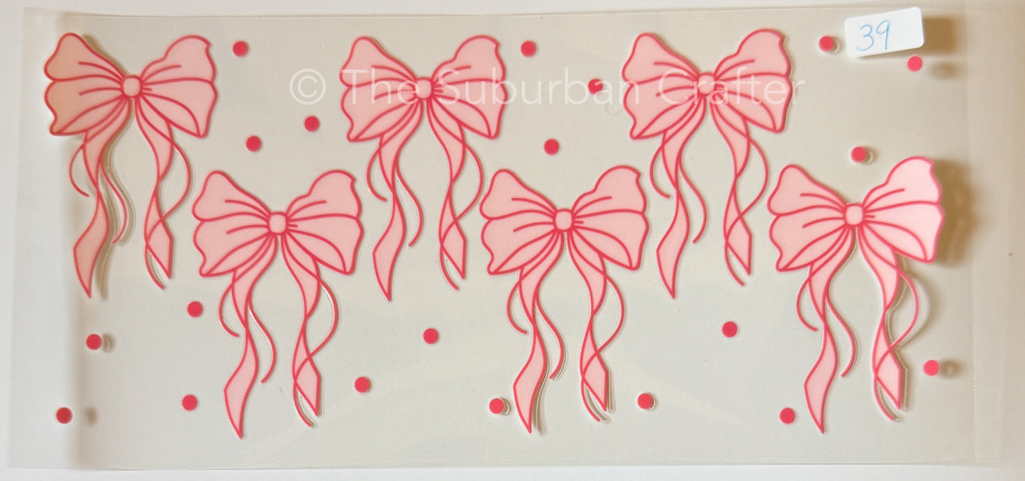 UV DTF Bows and polka dots