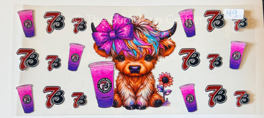 UV DTF 7B Coffee and cow
