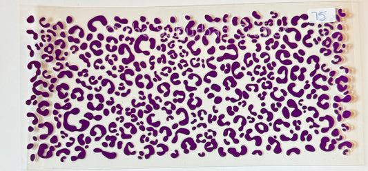 UV DTF Purple leopard print