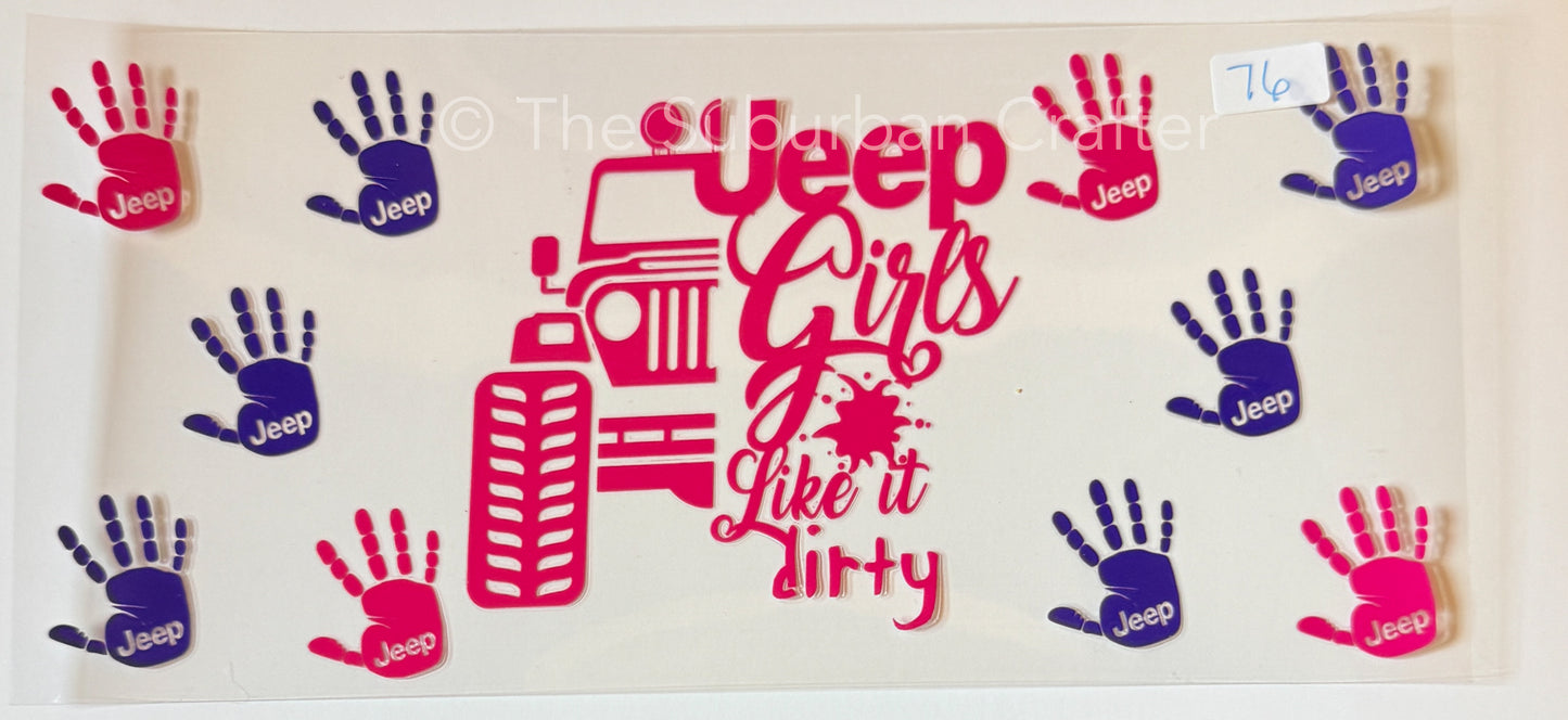 UV DTF Jeep girls